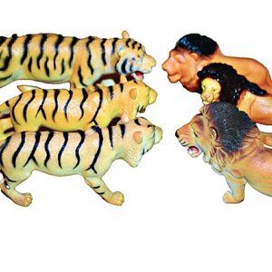 Lions Tigers Realistic Figurines Details Durable Resin